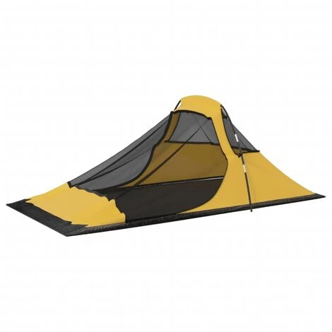 TRUE DEAL Tente De Camping 317x240x100 Cm Jaune 7 TRUE DEAL Tente De Camping 317x240x100 Cm Jaune – Image 5