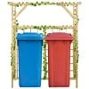 TRUE DEAL Pergola De Jardin Pour Poubelles Doubles Bois De Pin Imprégné -Pergola Soldes 57845253 1