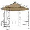 TRUE DEAL Belvédère 300x290 Cm Taupe Rond -Pergola Soldes 57845300 1
