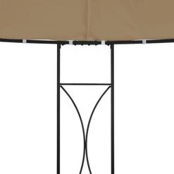 TRUE DEAL Belvédère 300x290 Cm Taupe Rond -Pergola Soldes 57845300 3