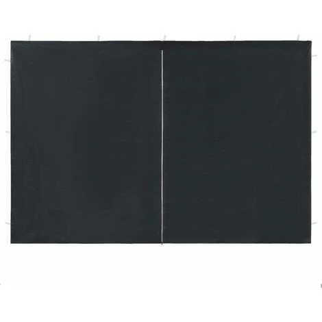 INLIFE Paroi De Tente De Réception 2pcs Fermeture éclair PE Anthracite 3 INLIFE Paroi De Tente De Réception 2pcs Fermeture éclair PE Anthracite