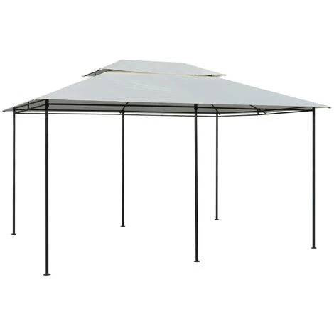 INLIFE Tonnelle Avec Rideaux 4 X 3 M Blanc 3 INLIFE Tonnelle Avec Rideaux 4 X 3 M Blanc