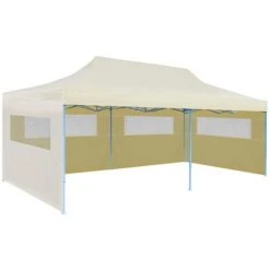 INLIFE Tente De Réception Pliable Crème 3 X 6 M