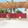 INLIFE Auvent Latéral Rétractable Rouge 160x1200 Cm -Pergola Soldes 57884969 1