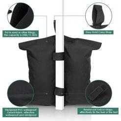 GUAZHUNIFR Lot De 4 Sacs De Sable 600D Très Résistants, Pour Pieds De Tente De Terrasse, Parasol D'extérieur, échelle De Piscine 9 GUAZHUNIFR Lot De 4 Sacs De Sable 600D Très Résistants, Pour Pieds De Tente De Terrasse, Parasol D'extérieur, échelle De Piscine -Pergola Soldes 57885327 3