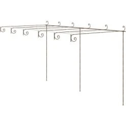 NOVA Arc De Jardin Pour Roses Brun Anti-fer Différentes Tailles Pergola De Jardin Marron Antique 6x3x2,5 M Fer