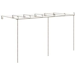 NOVA Arc De Jardin Pour Roses Brun Anti-fer Différentes Tailles Pergola De Jardin Marron Antique 6x3x2,5 M Fer -Pergola Soldes 57886348 3