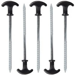 PERLE RARE 5x Piquets De Tente En Acier - Piquets Robustes Avec Filetage Pour Le Camping Et L'extérieur - Tente En Acier -Pergola Soldes 58039671 5