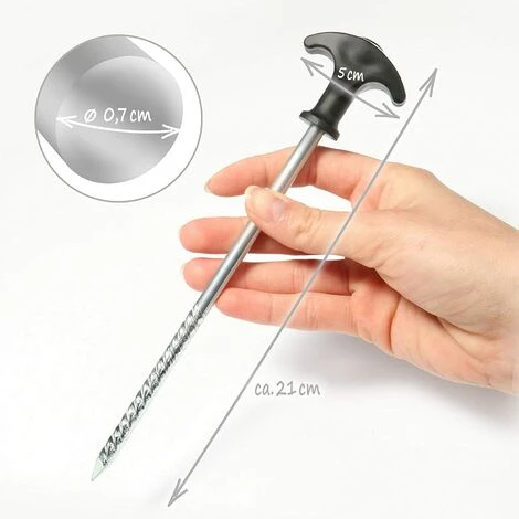 PERLE RARE 12x Piquets De Tente En Acier - Piquets Robustes Avec Filetage Pour Le Camping Et L'extérieur - Tente En Acier 5 PERLE RARE 12x Piquets De Tente En Acier - Piquets Robustes Avec Filetage Pour Le Camping Et L'extérieur - Tente En Acier – Image 3