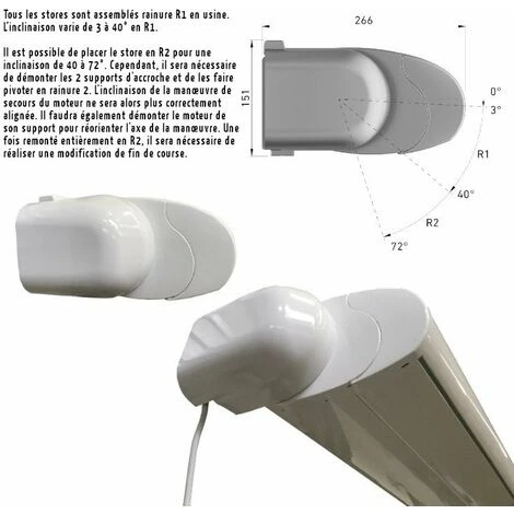 ICI STORE STORE BANNE COFFRE INTEGRAL MOTORISE LED RAL BLANC 2,7 X 2 DICKSON® CARBONE - CARBONE 5 ICI STORE STORE BANNE COFFRE INTEGRAL MOTORISE LED RAL BLANC 2,7 X 2 DICKSON® CARBONE - CARBONE – Image 3