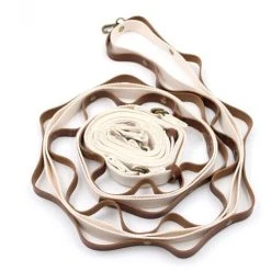 DONTODENT Suspension Extérieure Multifonctionnel Ruban Multifonctionnel Lanière De Tente En Cuir PU - Crochets En Métal Marron + Marron * 5