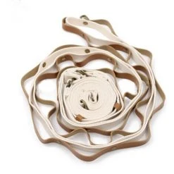 DONTODENT Suspension Extérieure Multifonctionnel Ruban Multifonctionnel Lanière De Tente En Cuir PU - Crochets En Métal Blanc + Marron * 5