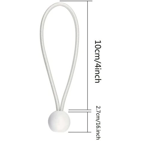 Kueatily 50 Pcs Tendeur De Boule Élastique, Tendeur De Bâche Pour Pavillon, Camping, Cordons De Tente, Harnais D'extension De Rideaux, 10cm 5 Kueatily 50 Pcs Tendeur De Boule Élastique, Tendeur De Bâche Pour Pavillon, Camping, Cordons De Tente, Harnais D'extension De Rideaux, 10cm – Image 3