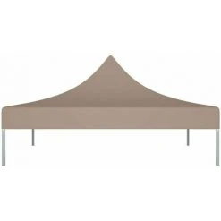 LITZEE Tente De Réception Et Barnum Toit De Tente De Reception 2x2 M Taupe 270 G/m² -Pergola Soldes 58113719 2