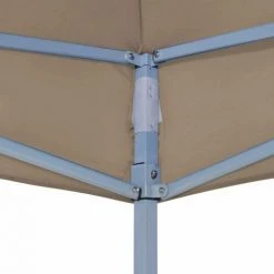 LITZEE Tente De Réception Et Barnum Toit De Tente De Reception 2x2 M Taupe 270 G/m² -Pergola Soldes 58113719 4