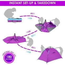 AICOK Tente De Camping Autoportante | Tente Dôme Double Couche, Imperméable, Coupe-vent, 210 X 190 X 120 Cm -Pergola Soldes 58124988 2