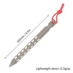 Lixada Lot De 6/8/12 Piquets De Tente En Alliage De Titane Ultra-léger En Forme De V De 6,5 Pouces Coupe-vent Camping En Plein Air Randonnée Piquets De Tente Clous - 12 Pièces -Pergola Soldes 58205935 2