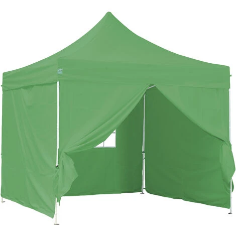 GREADEN Tente Pliante 3x3m + 4 Pack Côtés Avec 1 Fenêtres ECO Tube 25mm En Acier Bâche 220g/m² ENDUIT PVC 100% ÉTANCHE Barnum Pliante + Sac De Transport - Vert 3 GREADEN Tente Pliante 3x3m + 4 Pack Côtés Avec 1 Fenêtres ECO Tube 25mm En Acier Bâche 220g/m² ENDUIT PVC 100% ÉTANCHE Barnum Pliante + Sac De Transport - Vert