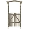 INLIFE Pergola Avec Portail 116x40x204 Cm Gris Bois De Sapin Massif -Pergola Soldes 58276211 1