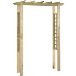 INLIFE Arche Pour Rosiers 150 X 50 X 200 Cm Bois Imprégné -Pergola Soldes 58276395 2