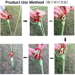 PERLE RARE Tendeur De Corde Tendeur Camping En Alliage D'Aluminium Crochet Ajusteur De Corde Durable Antidérapant Pour Tente Bâche Randonnée Camping（Rouge (Forme D'escargot)） -Pergola Soldes 58303049 3