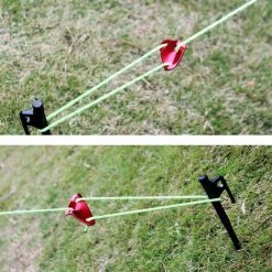 PERLE RARE Tendeur De Corde Tendeur Camping En Alliage D'Aluminium Crochet Ajusteur De Corde Durable Antidérapant Pour Tente Bâche Randonnée Camping（Noir(Forme Triangle)） -Pergola Soldes 58303110 4