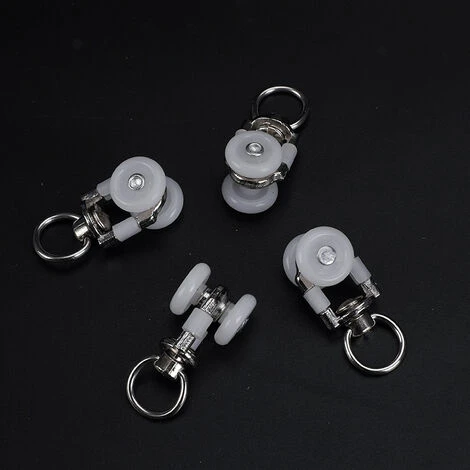 DONTODENT Rouleaux De Rail Planeur De Voie De Rideau Plastique Twin à Roulettes En Alliage D'aluminium 20 Pièces - Roue Carrée Rotative En Alliage à 360 ° 6 DONTODENT Rouleaux De Rail Planeur De Voie De Rideau Plastique Twin à Roulettes En Alliage D'aluminium 20 Pièces - Roue Carrée Rotative En Alliage à 360 ° – Image 4