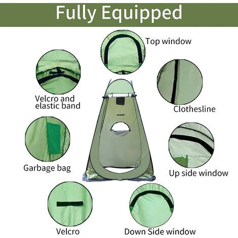 TINOR Pop Up Tente De Camping, 120 X 120x190 Cm Tente De Douche Portable Pliable, Privacy Tent, Pour Camping En Plein Air, Vestiaire, Randonnée 4 TINOR Pop Up Tente De Camping, 120 X 120x190 Cm Tente De Douche Portable Pliable, Privacy Tent, Pour Camping En Plein Air, Vestiaire, Randonnée – Image 2