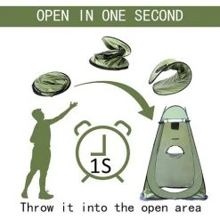 TINOR Pop Up Tente De Camping, 120 X 120x190 Cm Tente De Douche Portable Pliable, Privacy Tent, Pour Camping En Plein Air, Vestiaire, Randonnée 9 TINOR Pop Up Tente De Camping, 120 X 120x190 Cm Tente De Douche Portable Pliable, Privacy Tent, Pour Camping En Plein Air, Vestiaire, Randonnée -Pergola Soldes 58345651 3