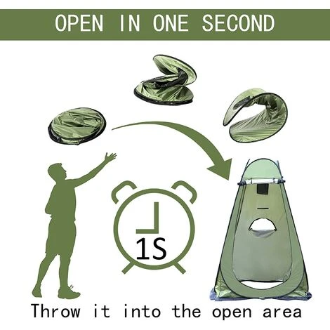 TINOR Pop Up Tente De Camping, 120 X 120x190 Cm Tente De Douche Portable Pliable, Privacy Tent, Pour Camping En Plein Air, Vestiaire, Randonnée 5 TINOR Pop Up Tente De Camping, 120 X 120x190 Cm Tente De Douche Portable Pliable, Privacy Tent, Pour Camping En Plein Air, Vestiaire, Randonnée – Image 3