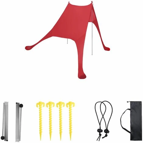 THSINDE Auvent D'ombre De Tente De Plage,Tente De Plage Portable Coupe-Vent Pop Up Shade Canopy Sun Shelter - Abri Extérieur Pop Up Pour La Plage, Le Camping, La Pêche, Le Jardin, Les Pique-niques Rouge 3 THSINDE Auvent D'ombre De Tente De Plage,Tente De Plage Portable Coupe-Vent Pop Up Shade Canopy Sun Shelter - Abri Extérieur Pop Up Pour La Plage, Le Camping, La Pêche, Le Jardin, Les Pique-niques Rouge