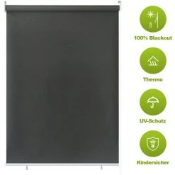 VINGO Store Vertical Store Vertical Résistant Aux UV Protection Contre Le Vent Et Brise-vue Anthracite 100 X 140 Cm - Anthracite