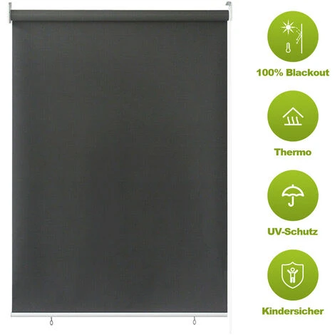 VINGO Store Vertical Store Vertical Résistant Aux UV Protection Contre Le Vent Et Brise-vue Anthracite 100 X 140 Cm - Anthracite 3 VINGO Store Vertical Store Vertical Résistant Aux UV Protection Contre Le Vent Et Brise-vue Anthracite 100 X 140 Cm - Anthracite