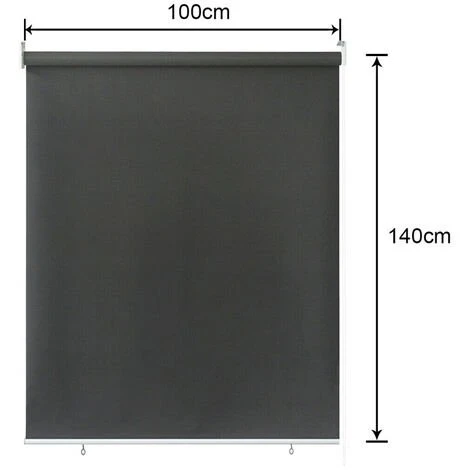 VINGO Store Vertical Store Vertical Résistant Aux UV Protection Contre Le Vent Et Brise-vue Anthracite 100 X 140 Cm - Anthracite 4 VINGO Store Vertical Store Vertical Résistant Aux UV Protection Contre Le Vent Et Brise-vue Anthracite 100 X 140 Cm - Anthracite – Image 2