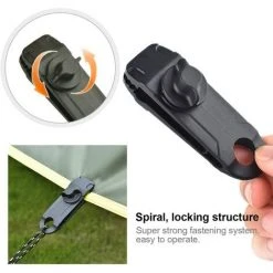 TANABATA 10 Pièces Clips De Bâche, 8CM Plastique Clips De Tente Pince Pour Auvent Clip De Verrouillage Instantané Pour Tentes Housse Canapé Bâche Couverture Bateau Couverture Camping -Pergola Soldes 58461682 4