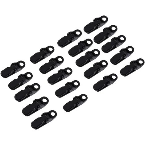 TANABATA 20PCS/Bag Tarp Clips Windproof Awning Clamps Multipurpose Clamp Set For Tents, Tarp, Boat Cover, Pool Cover, Car Cover, Black 3 TANABATA 20PCS/Bag Tarp Clips Windproof Awning Clamps Multipurpose Clamp Set For Tents, Tarp, Boat Cover, Pool Cover, Car Cover, Black