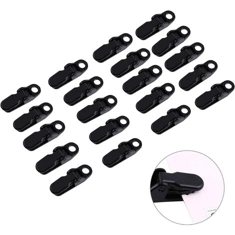 TANABATA 20PCS/Bag Tarp Clips Windproof Awning Clamps Multipurpose Clamp Set For Tents, Tarp, Boat Cover, Pool Cover, Car Cover, Black 6 TANABATA 20PCS/Bag Tarp Clips Windproof Awning Clamps Multipurpose Clamp Set For Tents, Tarp, Boat Cover, Pool Cover, Car Cover, Black – Image 4