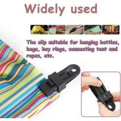 AOUGO Clip De Tente 8 Pièces Clip De Bâche Plastique Clip De Tente Clips Pour L'extérieur Camping Farming (Noir) 9 AOUGO Clip De Tente 8 Pièces Clip De Bâche Plastique Clip De Tente Clips Pour L'extérieur Camping Farming (Noir) -Pergola Soldes 58574900 3