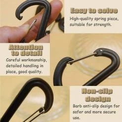 AOUGO Clip De Tente 8 Pièces Clip De Bâche Plastique Clip De Tente Clips Pour L'extérieur Camping Farming (Noir) 10 AOUGO Clip De Tente 8 Pièces Clip De Bâche Plastique Clip De Tente Clips Pour L'extérieur Camping Farming (Noir) -Pergola Soldes 58574900 4