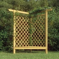 INLIFE Pergola D'angle Avec Banc 166x81x174 Cm Bois De Pin Imprégné - Vert