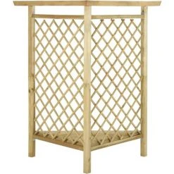 INLIFE Pergola D'angle Avec Banc 166x81x174 Cm Bois De Pin Imprégné - Vert -Pergola Soldes 58690941 4