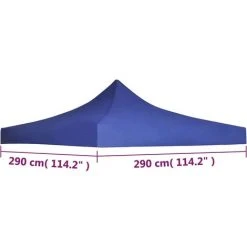 INLIFE Toit De Tente De Réception 3 X 3 M Bleu - Bleu -Pergola Soldes 58691792 4