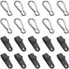 REGALI Clip De Bâche, Tente Pince Bâche, Mousqueton, Corde élastique, Pour Bâche, Camping, Auvents, La Couverture De Voiture, Lot De 10 (20Pcs) -Pergola Soldes 58700212 1
