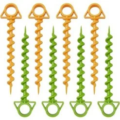 REGALI 8 Pièces Piquets De Tente Piquets Métalliques Robustes Piquets D'ancrage Au Sol Piquet Toile De Tente Peg Sardine Tente Pour Pelouse Plage Camping