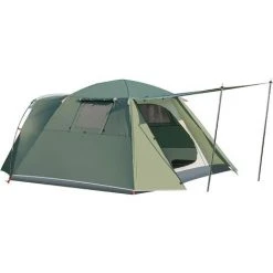 COSTWAY Tente De Camping 4 Personnes, Tente Dôme Avec Double Couche Imperméable, Piquets Et Cordes Coupe-Vent, Tente Légère Et Portable Avec Sac De Transport, Idéale Pour Camping Et Randonnée