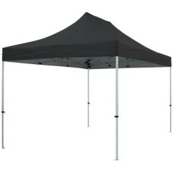 GREADEN Tente Pliante + 4 Murs Côtés 3x4,5m PREMIUM LIGHT Tube 32mm En Acier Bâche 220g/m² ENDUIT PVC 100% ÉTANCHE Barnum Pliante + Sac De Transport - Noir -Pergola Soldes 5878456 4