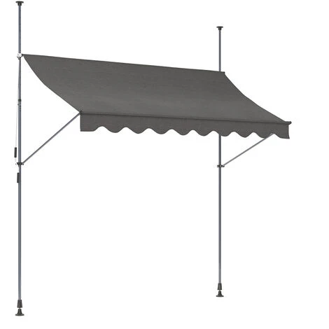 VITALISPA Marquise De Balcon 250x120cm Anthracite Enroulable 3 VITALISPA Marquise De Balcon 250x120cm Anthracite Enroulable