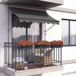 VITALISPA Marquise De Balcon 250x120cm Anthracite Enroulable 10 VITALISPA Marquise De Balcon 250x120cm Anthracite Enroulable -Pergola Soldes 59119762 4