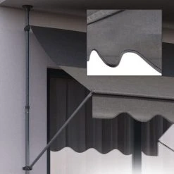 VITALISPA Marquise De Balcon 250x120cm Anthracite Enroulable 11 VITALISPA Marquise De Balcon 250x120cm Anthracite Enroulable -Pergola Soldes 59119762 5