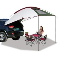 JOORRT Auvent De Voiture 2.4X1.9m Tente Auvent Camping Car Tente Toit Voiture étanche Et Résistante Aux UV Tente De Camping Durable Auvent Fourgon